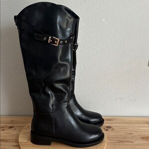 Torgeis Womens Antonella Block Heel Riding Boots 10